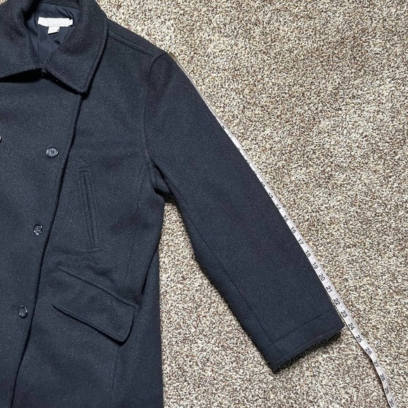 J.Crew Womens Gray Double-Breasted Wool Blend Peacoat Jacket Lined Petite Medium - Picture 4 of 9
